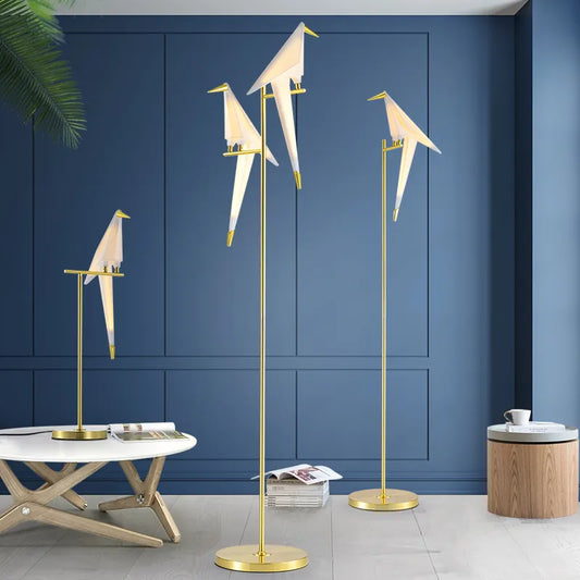 Elieten Nordic Led Bird Paper Floor Lamp