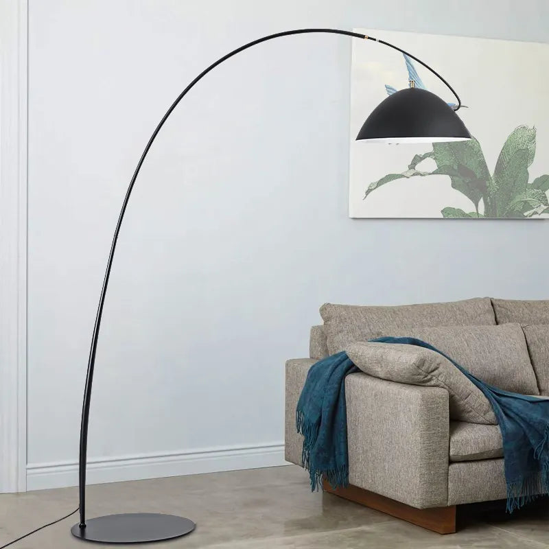 Elieten Arched Floor Large Modern Fish Arc Lamp